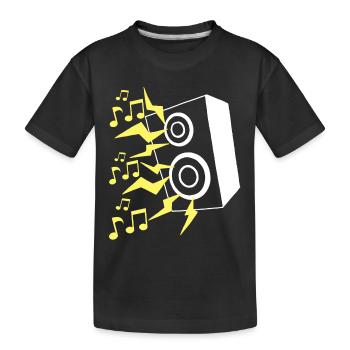 Haut parleur et musique - T-shirt bio Premium Enfant - noir - Devant