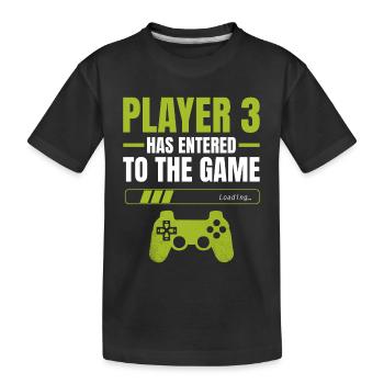Player 3: Entering the Game – Loading Indicator - Kids' Premium Organic T-Shirt - black - Front