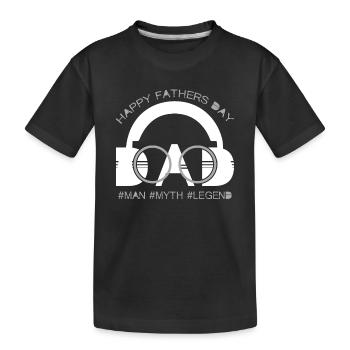 Dad man myth legend father day - Kinder Premium Bio T-Shirt - Schwarz - Vorne