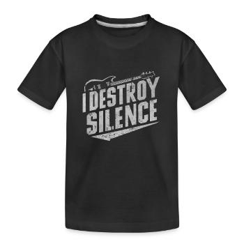 I Destroy Silence - Kinder Premium Bio T-Shirt - Schwarz - Vorne
