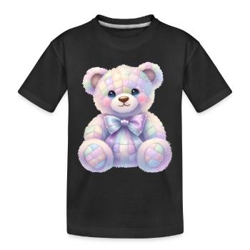 Coquette Ours Pailleté 🧸 - T-shirt bio Premium Enfant - noir - Devant