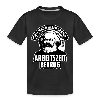 Chemise d’arnaque au temps de travail – Anti Work Meme Design - T-shirt bio Premium Enfant - noir - Devant