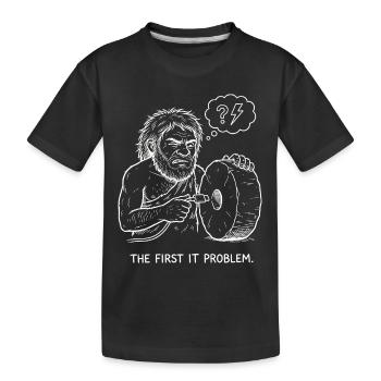 The First IT Problem - Kinder Premium Bio T-Shirt - Schwarz - Vorne