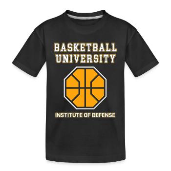 Université de basketball : Institut de Défense - T-shirt bio Premium Enfant - noir - Devant