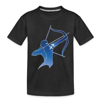 Sagittaire et univers - T-shirt bio Premium Enfant - noir - Devant