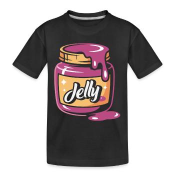 Erdnussbutter & Marmelade Partnerlook Design - Kinder Premium Bio T-Shirt - Schwarz - Vorne