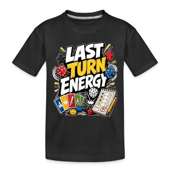 LAST TURN ENERGY - Kinder Premium Bio T-Shirt - Schwarz - Vorne