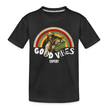 Pilote bonnes vibes expert - T-shirt bio Premium Enfant - noir - Devant