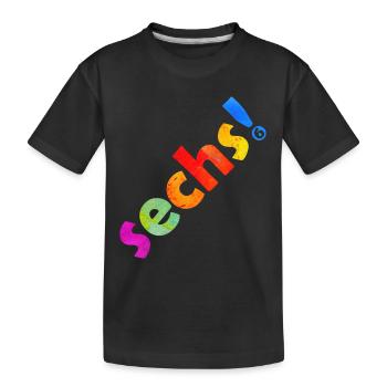 SECHS 6 JAHRE 6. GEBURTSTAG - Kinder Premium Bio T-Shirt - Schwarz - Vorne