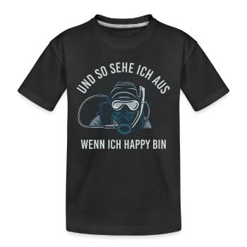 Lustiger Taucher Spruch Gerätetauchen Witz Tauchen - Kinder Premium Bio T-Shirt - Schwarz - Vorne