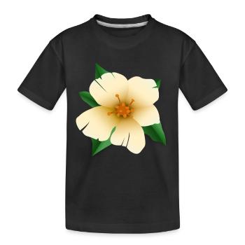 Hibiscus flower - Kids' Premium Organic T-Shirt - black - Front