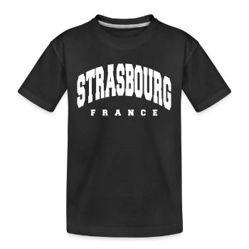 Strasbourg - Kids' Premium Organic T-Shirt - black - Front