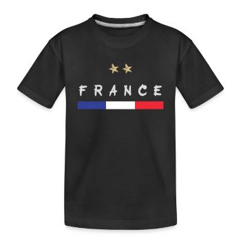Maillot de football France Drapeau français - T-shirt bio Premium Enfant - noir - Devant