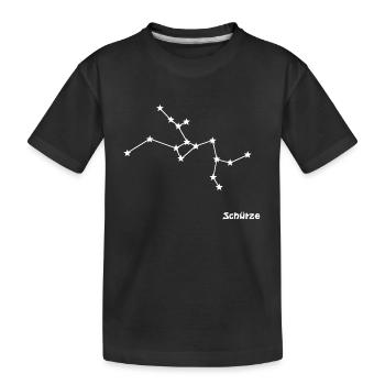 Sternzeichen Schütze - Kinder Premium Bio T-Shirt - Schwarz - Vorne