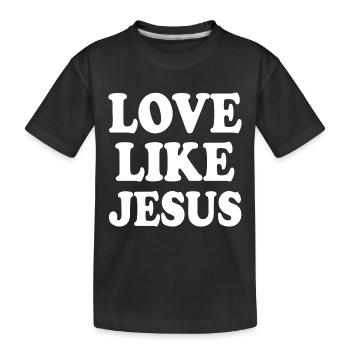 Love like jesus - Kinder Premium Bio T-Shirt - Schwarz - Vorne