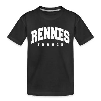 Rennes - Kinder Premium Bio T-Shirt - Schwarz - Vorne