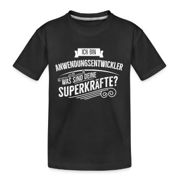 Anwendungsentwickler - Kinder Premium Bio T-Shirt - Schwarz - Vorne