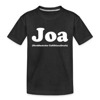 Joa - norddeutscher Gefühlsausbruch - Kinder Premium Bio T-Shirt - Schwarz - Vorne