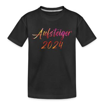 Aufsteiger 2024 Aufstiegstrikot Aufstieg 24 - Kinder Premium Bio T-Shirt - Schwarz - Vorne