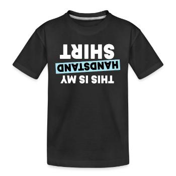 Turnen Und Handstand Shirt - Kinder Premium Bio T-Shirt - Schwarz - Vorne