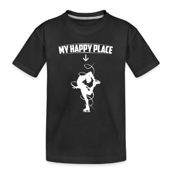 Patineuse | Patinage artistique Sports Cadeaux - T-shirt bio Premium Enfant - noir - Devant