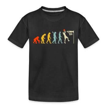 Evolution Basketball Game - Kinder Premium Bio T-Shirt - Schwarz - Vorne