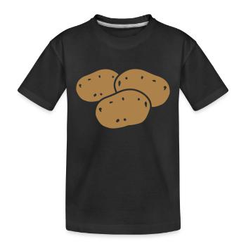 Pomme de terre - T-shirt bio Premium Enfant - noir - Devant