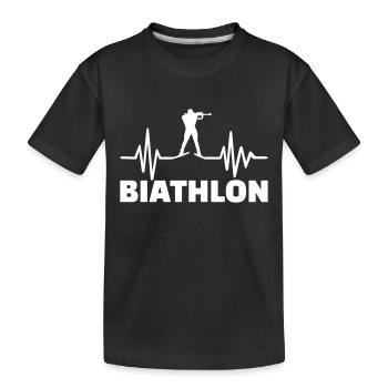 Biathlon - T-shirt bio Premium Enfant - noir - Devant