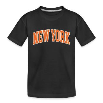 New York orange blanc - T-shirt bio Premium Enfant - noir - Devant