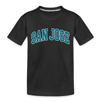 San Jose blue white - Kinder Premium Bio T-Shirt - Schwarz - Vorne