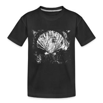 Camino - Scallop - Pilgrimage - Santiago - Kids' Premium Organic T-Shirt - black - Front