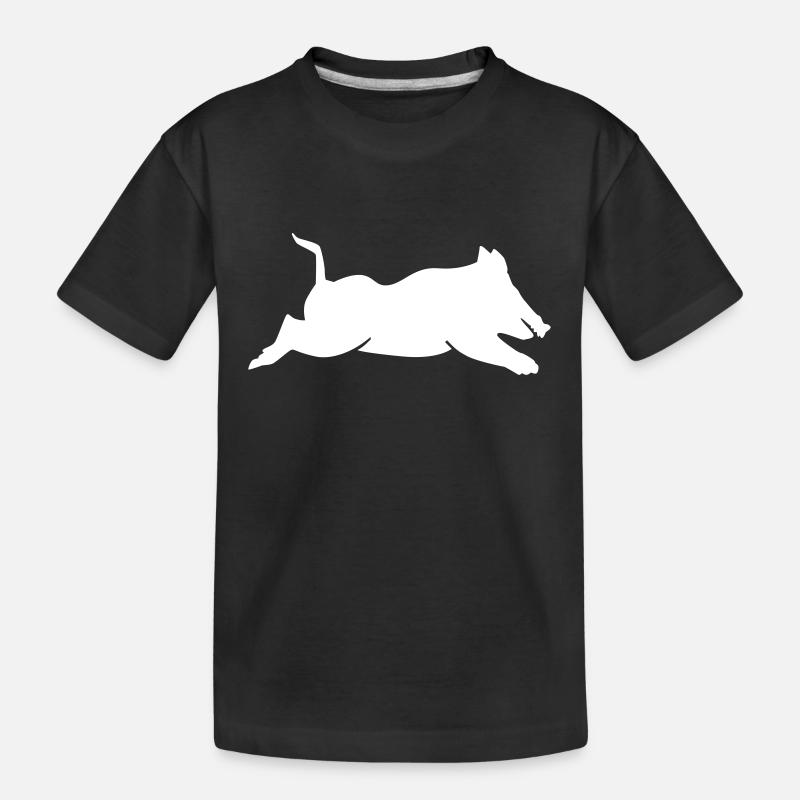 Wildschwein - Kinder Premium Bio T-Shirt - Schwarz