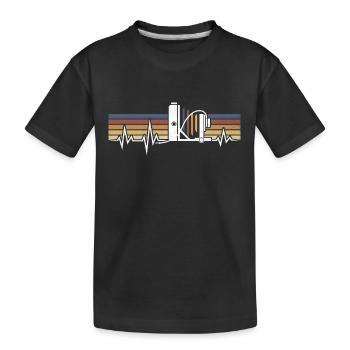 CAMÉRA DE SOL EN COURS D’EXÉCUTION POUR PHOTOGRAPHIE GRAND FORMAT HEARTBEAT - T-shirt bio Premium Enfant - noir - Devant