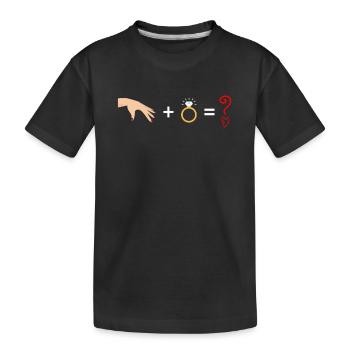 Tu veux m’épouser ? Demande en mariage Fiançailles - T-shirt bio Premium Enfant - noir - Devant