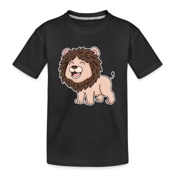 Bébé Lion - T-shirt bio Premium Enfant - noir - Devant