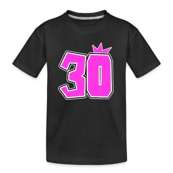 30 Krone - 30 Geburtstag - Kinder Premium Bio T-Shirt - Schwarz - Vorne