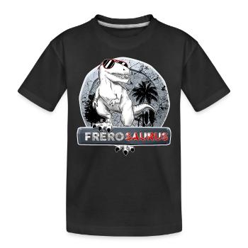 Frèrosaurus Grand Frére Dinosaure Idée Cadeau - T-shirt bio Premium Enfant - noir - Devant