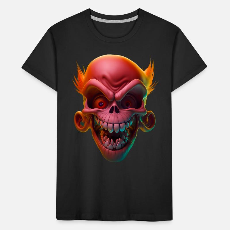 Crâne rouge rieur T-shirt bio Premium Enfant