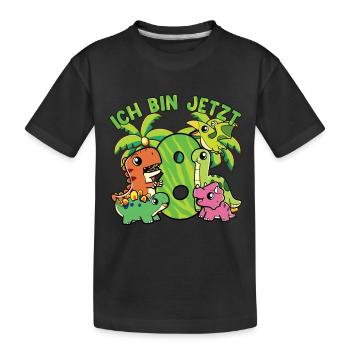 8. Geburtstag Kindergeburtstag Ich Bin Jetzt 8 - Kinder Premium Bio T-Shirt - Schwarz - Vorne