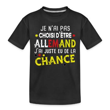 Allemand Allemagne Europe Cadeau Pays Humour Homme - T-shirt bio Premium Enfant - noir - Devant