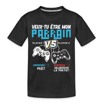 Do you want to be My Godfather Gamer Godfather Geek - Kids' Premium Organic T-Shirt - black - Front