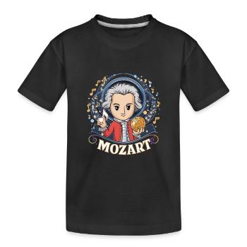 Mozart – Un design amusant pour les mélomanes - T-shirt bio Premium Enfant - noir - Devant
