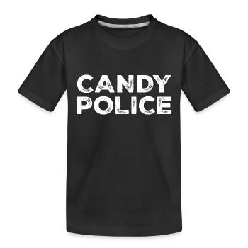Cadeau de police Candy drôle Halloween Costume - T-shirt bio Premium Enfant - noir - Devant
