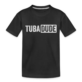 Tuba Player Brass Band Instrument Tuba Dude - Kids' Premium Organic T-Shirt - black - Front