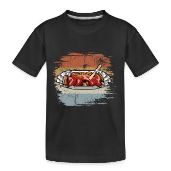 Ein Leben ohne Currywurst ist möglich aber sinnlos - Kinder Premium Bio T-Shirt - Schwarz - Vorne