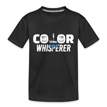 Color Whisperer Maler Lackierer - Kinder Premium Bio T-Shirt - Schwarz - Vorne
