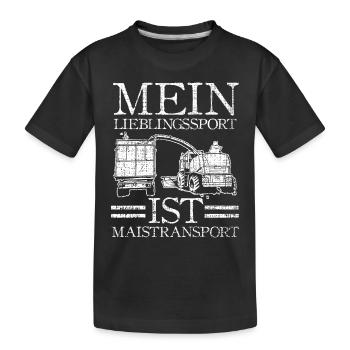 Landwirtschaft Mein Liebslingssport ist - Kinder Premium Bio T-Shirt - Schwarz - Vorne