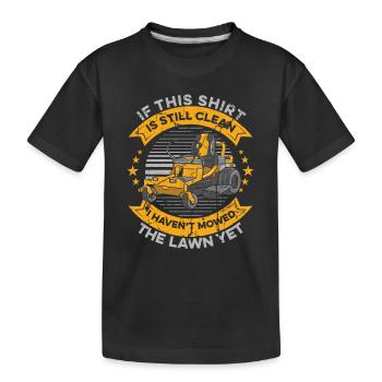 Tondeuse à gazon Tondeuse à gazon Jardin - T-shirt bio Premium Enfant - noir - Devant