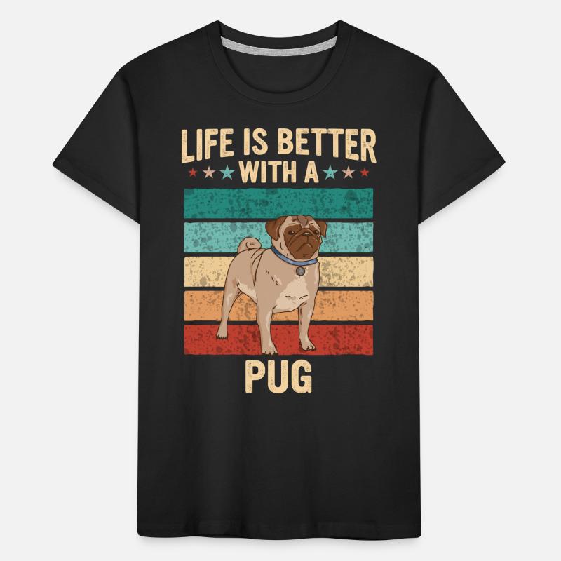 Mops Möpse Hund Kinder Premium Bio T-Shirt