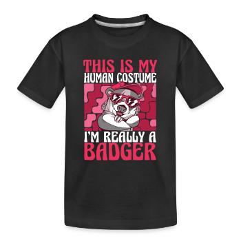 Blaireau Animal - T-shirt bio Premium Enfant - noir - Devant